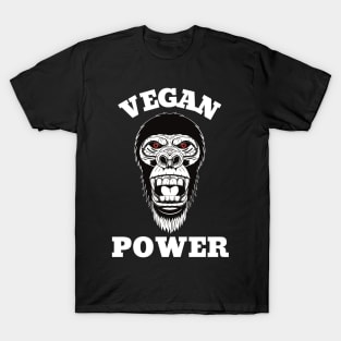 Vegan Power Workout, Gorilla Head T-Shirt